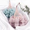 thumbnail image 2 of Bath Shower Loofah Sponge Ball, Body Scrubber Exfoliate Bath Mesh Sponge Ball, for Body Wash, Ice Cream Shape Shower Puff Sponge Ball(Blue) Blue, 2 of 3