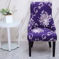 thumbnail image 2 of Super Stretch Armless Wingback Chair Slipcover,Sloping Armchair Cover Reusable Anti-Dust Removable Washable Printed Accent Chair Cover for Dining Room Kitchen Hotel-1 Pcs-D, 2 of 7