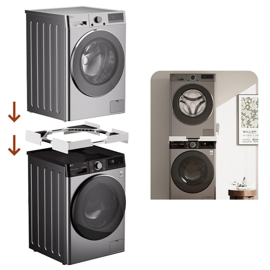 Laundry Pedestal Washer And Dryer Base Stand Platform Heavy Duty Multifunctional Base Retractable Drying Shelf