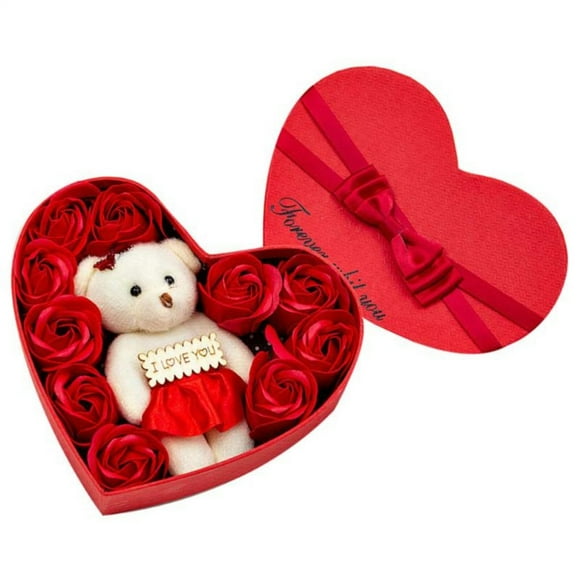 10 Pcs Scented Flower Gift Rose Box Bouquet Festival Gift For Anniversary Birthday Wedding