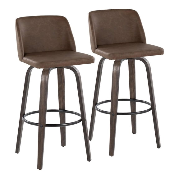 LumiSource Toriano 30" Fixed-Height Barstool - Set of 2