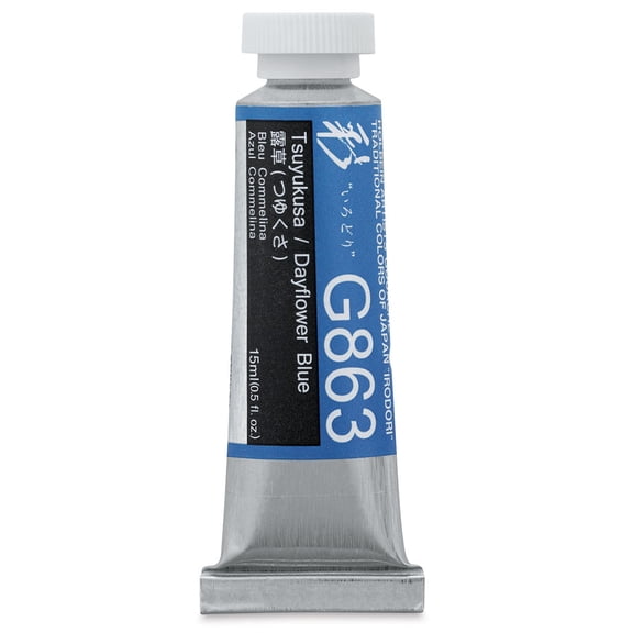 Holbein Irodori Artist Gouache - Dayflower Blue, 15 ml, Tube