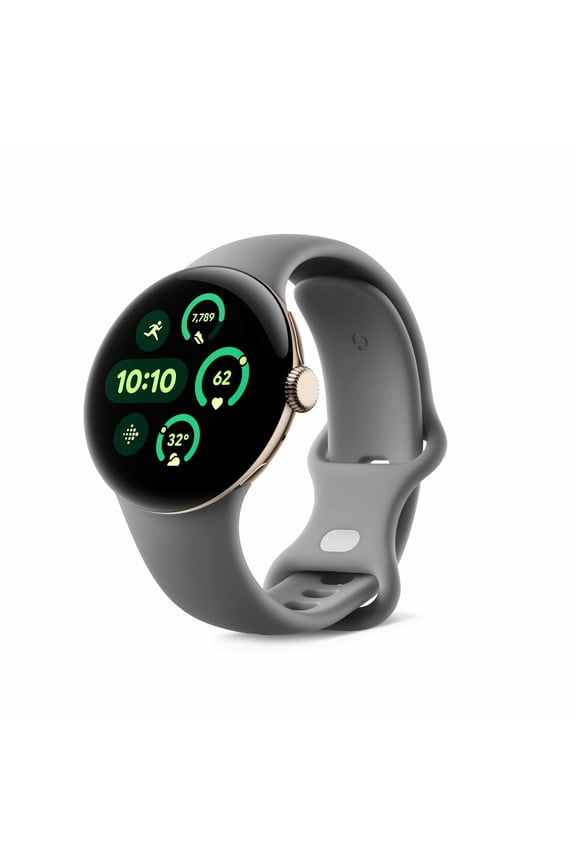 Pre-Owned Google Pixel Watch 3 (41mm) - Android Smartwatch with Heart Rate Tracking, Advanced Running from Fitbit, Fitness Insights, 24-Hour Battery - Champagne Gold Aluminum Case - Hazel Band - LTE