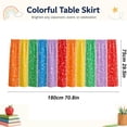 thumbnail image 3 of 6 Ft Classroom Table Skirt, Pencil Ruffle Desk Skirt for Teachers, Back to School Classroom Decor, Kindergarten, Preschool & Office Decoration, 3 of 9