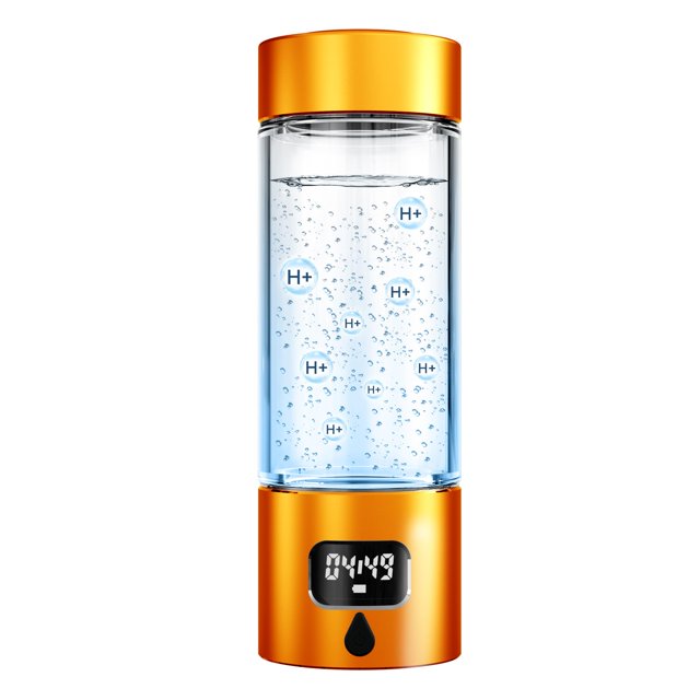 Botella de agua con hidrógeno Asgool 340 ml, recargable, con temporizador LED