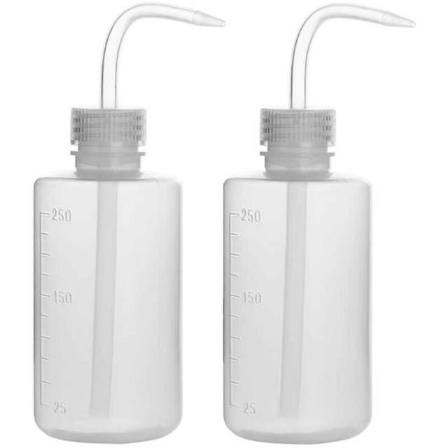 Juego de 2 botellas exprimibles para riego de plantas, botellas de plástico para lavado, 250 ml