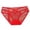 Red, variant on Women's Floral Lace Panties Criss Cross Cut Out Lace Bow Knot Briefs Sexy Underwear (Pink, L)