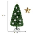 thumbnail image 2 of Costway 5FT Pre-Lit Fiber Optic Artificial Christmas Tree w/Multicolor Lights Snowflakes, 2 of 9