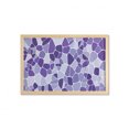 thumbnail image 1 of Mosaic Wall Art with Frame, Monochromatic Voronoi Diagram Repetition, Printed Fabric Poster for Bathroom Living Room, 35" x 23", Blue Violet Ceil Blue, by Ambesonne, 1 of 2