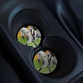 thumbnail image 2 of KuzmarK Sandstone Car Drink Coaster (set of 2) - Dappled Gray Andalusian Dressage Horse Art by Denise Every, 2 of 2