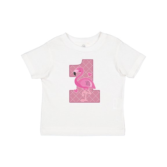 Inktastic First Birthday Flamingo 1 Year Old Girl Girls Baby T-Shirt