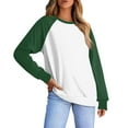 thumbnail image 2 of kytmyeq Women's Casual Fashion Printed Long Sleeve Raglan Sleeve O-Neck Pullover Top Blouse, 2 of 6