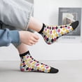 thumbnail image 2 of Rateoe Polka Dot Pattern Quarter Crew Socks,Toe Seamed Ankle Socks,Cotton Cushioned Breathable Athletic Crew Sports Socks, 2 of 7