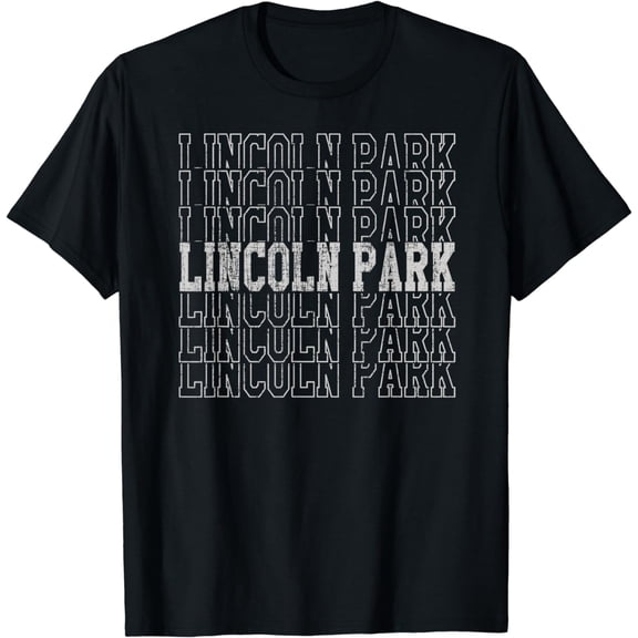 Trendy Retro Lincoln Park MI Distressed T-Shirt
