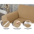 thumbnail image 4 of Jinamart Housse de Fauteuil Extensible Élastique, 1 Pce (Sable, Petit), 4 of 7