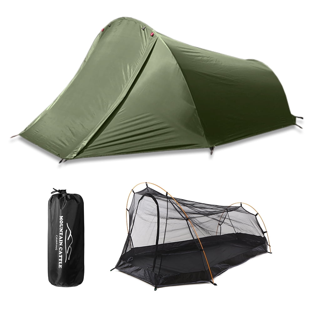 1Man Tent Camping Sleeping Bag Tent Lightweight Outdoor Hiking Fishing Tent 