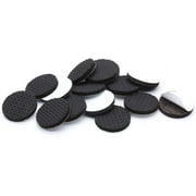 Slipstick GorillaPads CB147 Non Slip Furniture Pads/Gripper Feet (Set of 16) Self Adhesive Rubber Floor Protectors, 1 inch Round, Black