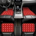 thumbnail image 7 of Vsdgher White and Green Polka Dot Car Foot Mat Set of 4 Pieces Universal Floor Liner Car Accessories Fits Most Cars, Trucks, Vans, sedans, SUV, 7 of 7