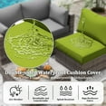 thumbnail image 4 of Kimunuk 8 Pcs Outdoor Cushion Covers for Patio Furniture, Washable Outdoor Cushion Slipcovers Replacement with Zipper for 3 Seat Rattan Sofa, Grass Green, 4 of 7