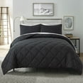 thumbnail image 1 of JML 2 Pieces Black Twin Comforter Set, Soft Microfiber Bedding Set With 1 Comforter and 1 Pillow Case Suit for All Seasons, 1 of 7