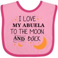 thumbnail image 3 of Inktastic I Love My Abuela to the Moon and Back Boys or Girls Baby Bib, 3 of 4