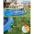 thumbnail image 4 of Splash Pad for Toddlers, 67" Sprinkler for Kids, Thicken Baby Pool Water Mat, Fun Summer Outdoor Water Toys for Toddlers 1-3,Blue, 4 of 7