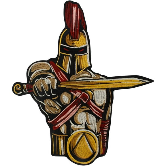 Knight Armor Patches Iron on Sew on Patch Embroidery Badges Embroidered Appliqué Patches Fashion Fabric Patches for DIY Jacket Backpack Decorated 1 Piece