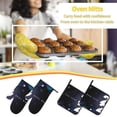 thumbnail image 5 of Pofeuu 2025 Happy New Year 2 Print Oven Mitts and Pot Holders 4 pcs Set,High Heat Resistant 500 Degree Extra Thicken Long Kitchen Cotton Oven Glove for Cooking, 5 of 6