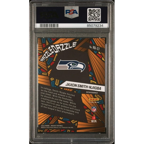 Graded 2023 Panini Mosaic Jaxon Smith-Njigba #RD27 Razzle Dazzle