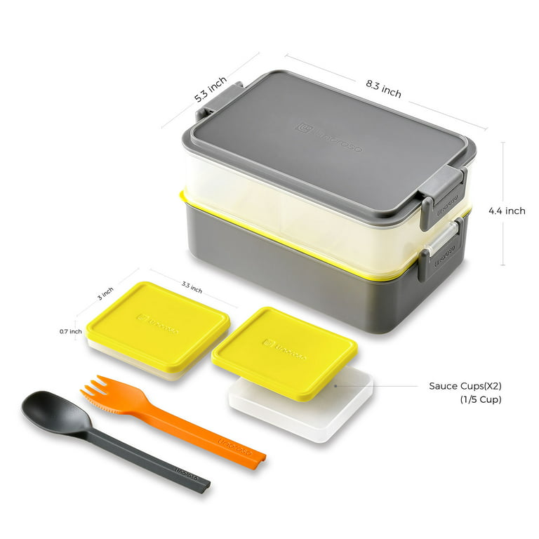 LLXIAO Stainless Steel Bento Box Adult Lunch Box with lunch bag