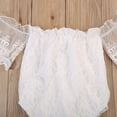 thumbnail image 3 of Bagilaanoe Newborn Baby Girl Rompers Lace Off Shoulder Bodysuit 3M 6M 9M 12M Infant Summer One Piece Jumpsuit, 3 of 5
