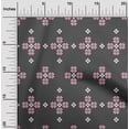 thumbnail image 2 of oneOone Cotton Flex Gray Fabric Geometric Fair Isle Pattern Craft Projects Decor Fabric Printed By The Yard 40 Inch Wide, 2 of 4