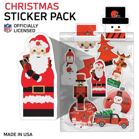Cleveland Browns Holiday Sticker Set