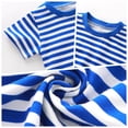 thumbnail image 4 of Boys Girls T Shirts Kids Colorful Striped Basic Shirt (Blue 3-4 Years), 4 of 9