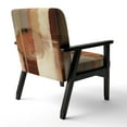 thumbnail image 5 of Designart "Chocolate Brown Elementary III" Upholstered Abstract Accent Chair and Modern & Contemporary Arm Chair - Multiple Color & Pattern, 5 of 7
