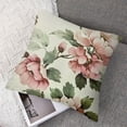 thumbnail image 7 of Shiartex Vintage Flower Throw Pillow Cover Summer Spring Peonie Pink and White Decorative Modern Square Cushion Case 2pcs’ for Home Sofa Couch Bed Living Room Car White, 7 of 7