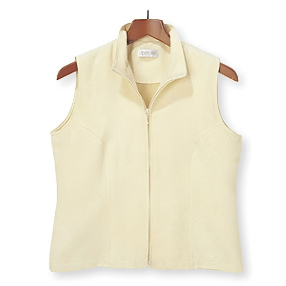 Monterey Club Ladies Solid Suede Peached Full Front Zipper Sleeveless Vest #2724