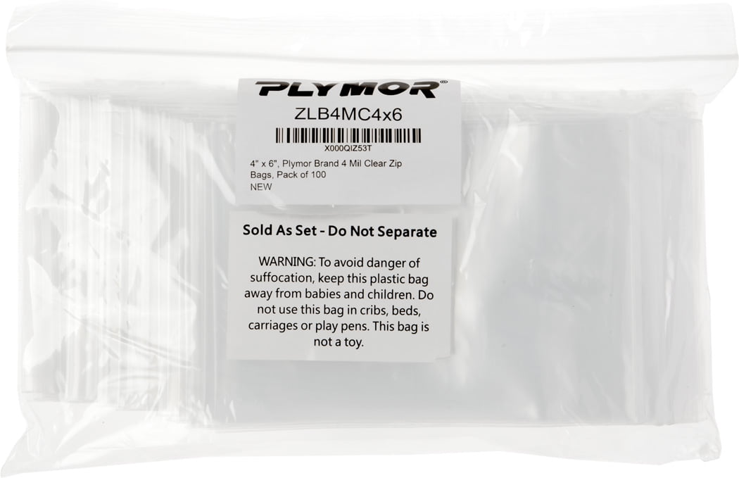 4 mil Polyethylene Zip-Top Bags (100-Pack), Labeling & Supplies, Artifact  & Collectibles Preservation, Preservation