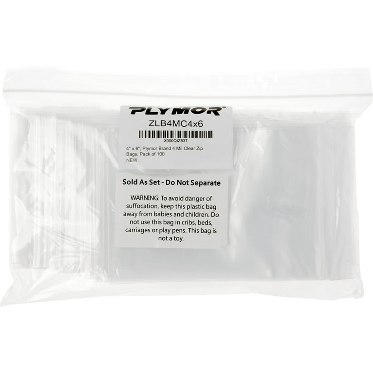 Somoga 50 PCS 11 x 15 Large Thick 2.4 Mil Clear Zip Poly Bags