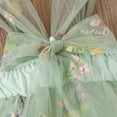 thumbnail image 3 of GYRATEDREAM Baby Rompers Jumpsuit Girls Tutu Dress Summer Sleeveless Ruffle Mesh Butterfly Princess Dress Birthday Party Outfit for 3-6M Green, 3 of 8