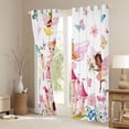 thumbnail image 3 of Feelyou Kawaii Fairy Elf Blackout Curtains Set of 2 (52x84 Each), Pink Princess Castle Window Curtains, Dreamy Butterfly Flower Curtains and Drapes, Blackout Curtains Bedroom Decor, 3 of 6