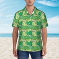 thumbnail image 2 of Fotbe Crocodile And Bush Camisa Hawaiana para Hombre Unisex – Camisa Casual de Verano con Botones de Manga Corta de Algodón y Lino,Small, 2 of 7