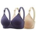 thumbnail image 2 of BVOFAR 2 Pcs Women's Wireless Push Up Bras with Support and Lift Breathable Comfortable Bra Everyday Gather Bras 2025, 2 of 5