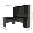 thumbnail image 6 of Bestar Norma 71W L-Shaped Desk with Hutch in black & bark gray, 6 of 6