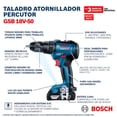 thumbnail image 2 of Rotomartillo Bosch GSB 18V-50 1/2' +Atornillador Dc DCPL045E, 2 of 10