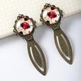 thumbnail image 3 of Coccinella septempunctata Elegant Copper-Colored Lace Bookmarks for Book Lovers - Set of 2 Stainless Steel Book Markers, 3 of 5