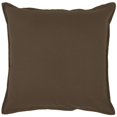 thumbnail image 1 of HomeRoots 403105 Brown Solid Color Flange Edge Throw Pillow, 1 of 1