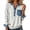 White #0278, variant on Women Denim Patchwork Collared Sweatshirt Long Sleeve Button Placket Casual Pullover Top with Chest Pocket