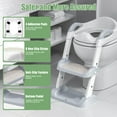 thumbnail image 5 of Binsuca Potty Training Toilet Seat with Step Stool Ladder, Toddlers Potty Seat for Kids Boys Girls, Anti-shake Potty Training Seat with Adhesive Pad Splash Guard and Widened Pedal, Gray, 5 of 6
