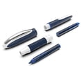 thumbnail image 2 of Schneider One Change Rollerball Pen, Refillable, 0.6 mm Ultra-Smooth Tip, Blue/White Barrel, Blue Ink, Box of 5 Pens (183703), 2 of 8